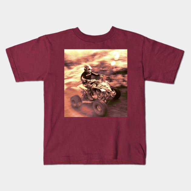 ATV offroad racing Kids T-Shirt by Gaspar Avila